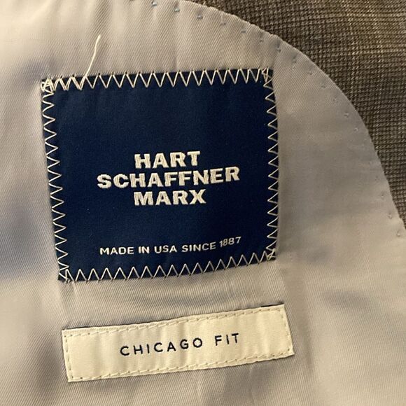 Hart Schaffner Marx Grey Plaid Sport Jacket Super 130’s. Size 42 L. - Picture 6 of 9